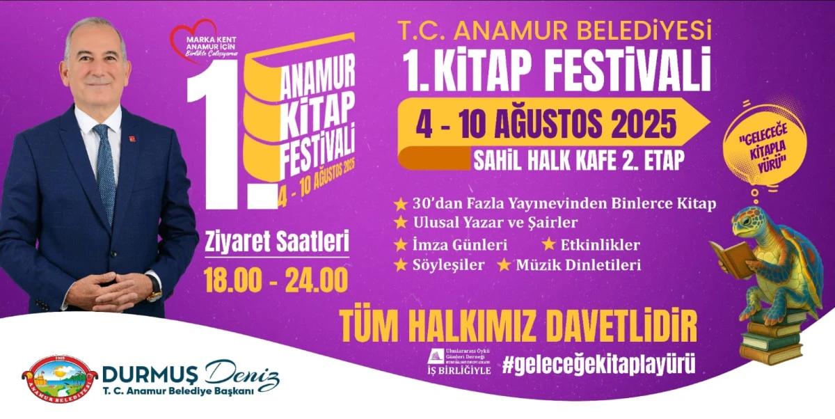 ANAMUR BELEDİYESİ 1. KİTAP FESTİVALİ BAŞLIYOR