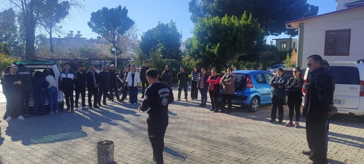 ANAMUR&rsquo;DA YANGIN TATBİKATI GER&Ccedil;EKLEŞTİRİLDİ