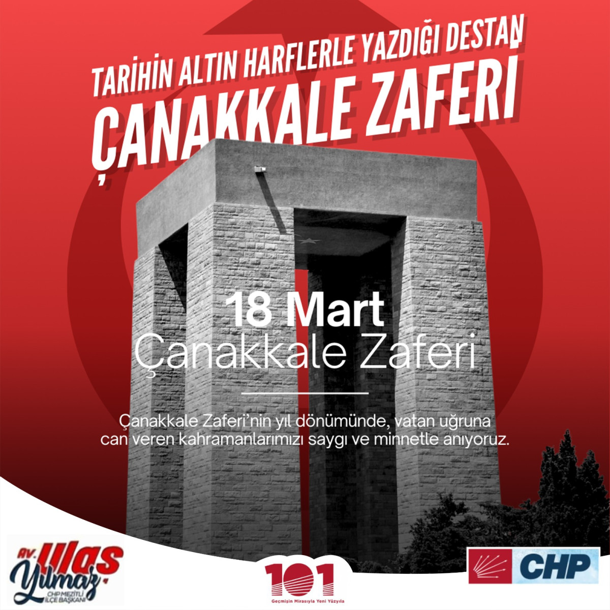 AV. ULAŞ YILMAZ: 'ÇANAVKKALE, TÜRK MİLLETİNİN ÖZGÜRLÜK İÇİN VERDİĞİ EN BÜYÜK MÜCADELEDİR'