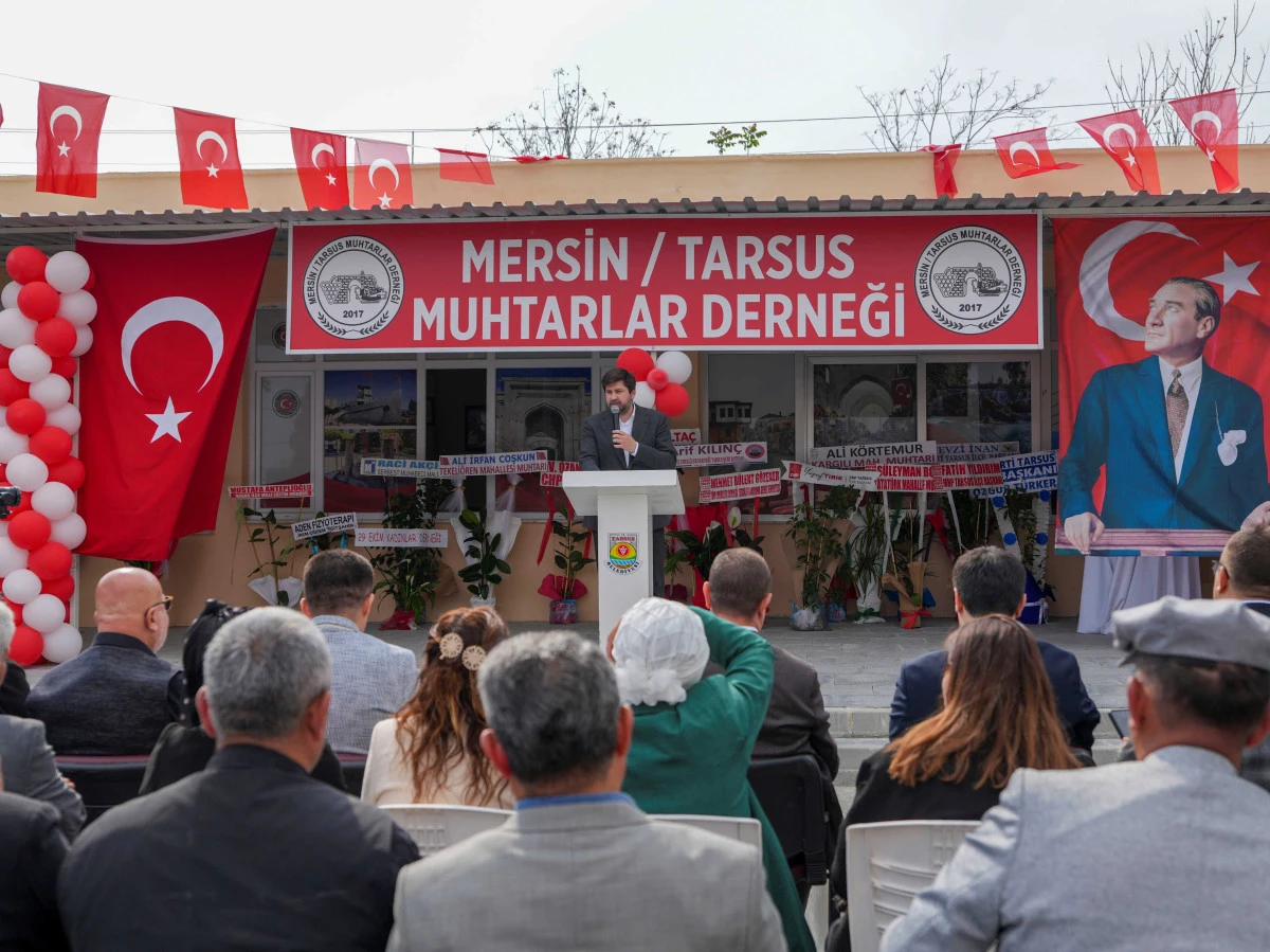 BAŞKAN ALİ BOLTA&Ccedil;, TARSUS MUHTARLAR DERNEĞİ&rsquo;NİN YENİ HİZMET BİNASI A&Ccedil;ILIŞINA KATILDI