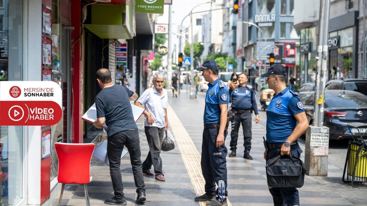 BÜYÜKŞEHİR ZABITASI KALDIRIM VE YOL İŞGALLERİNE GEÇİT VERMİYOR