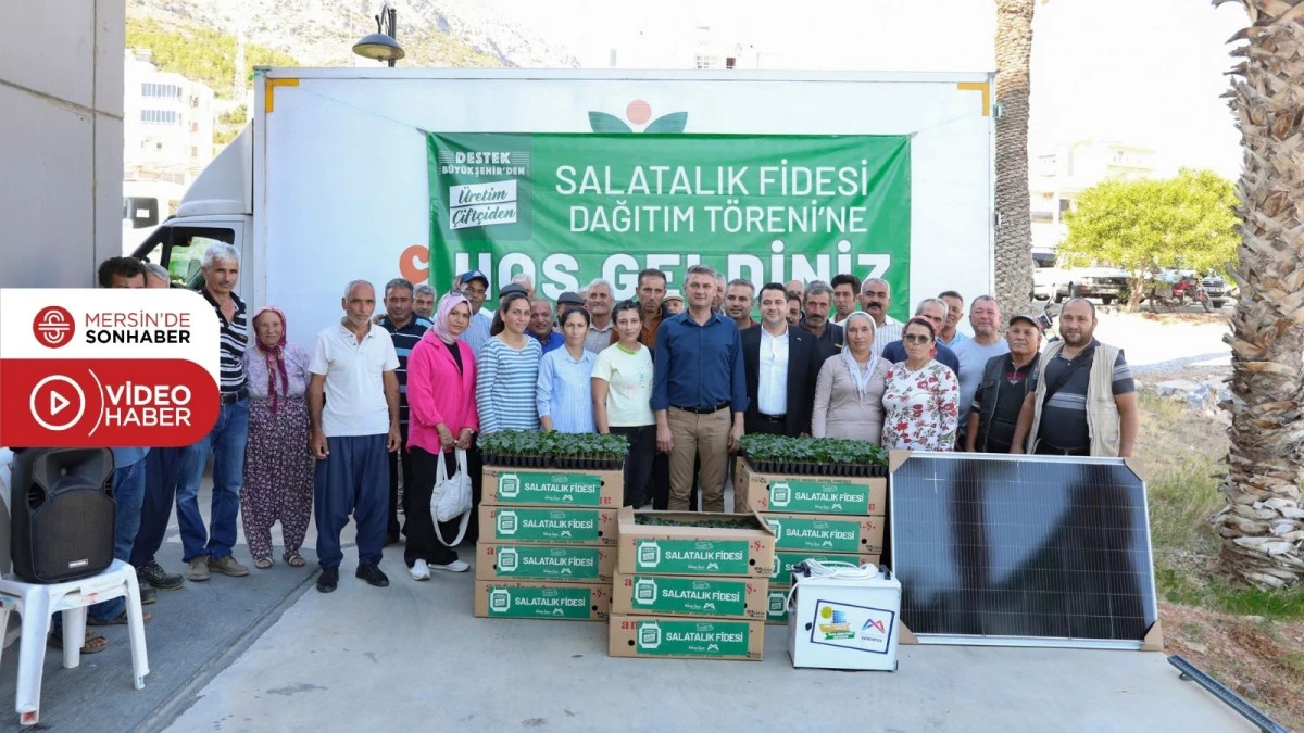 BÜYÜKŞEHİR’DEN AYDINCIK’TA ÜRETİCİYE FİDE VE GÜNEŞ PANELİ DESTEĞİ