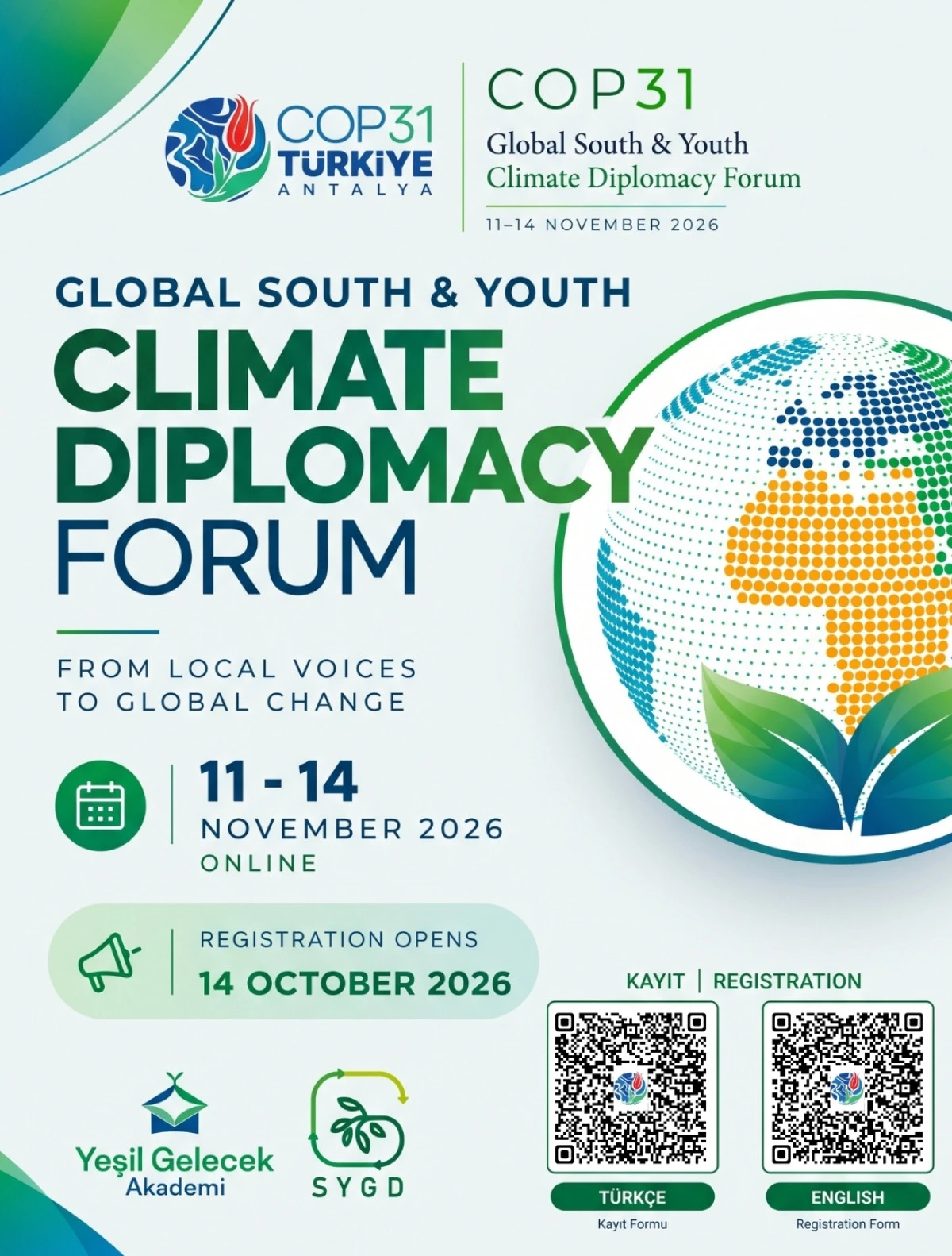 COP31'E DOĞRU GEN&Ccedil;LERİN SESİ B&Uuml;Y&Uuml;YOR