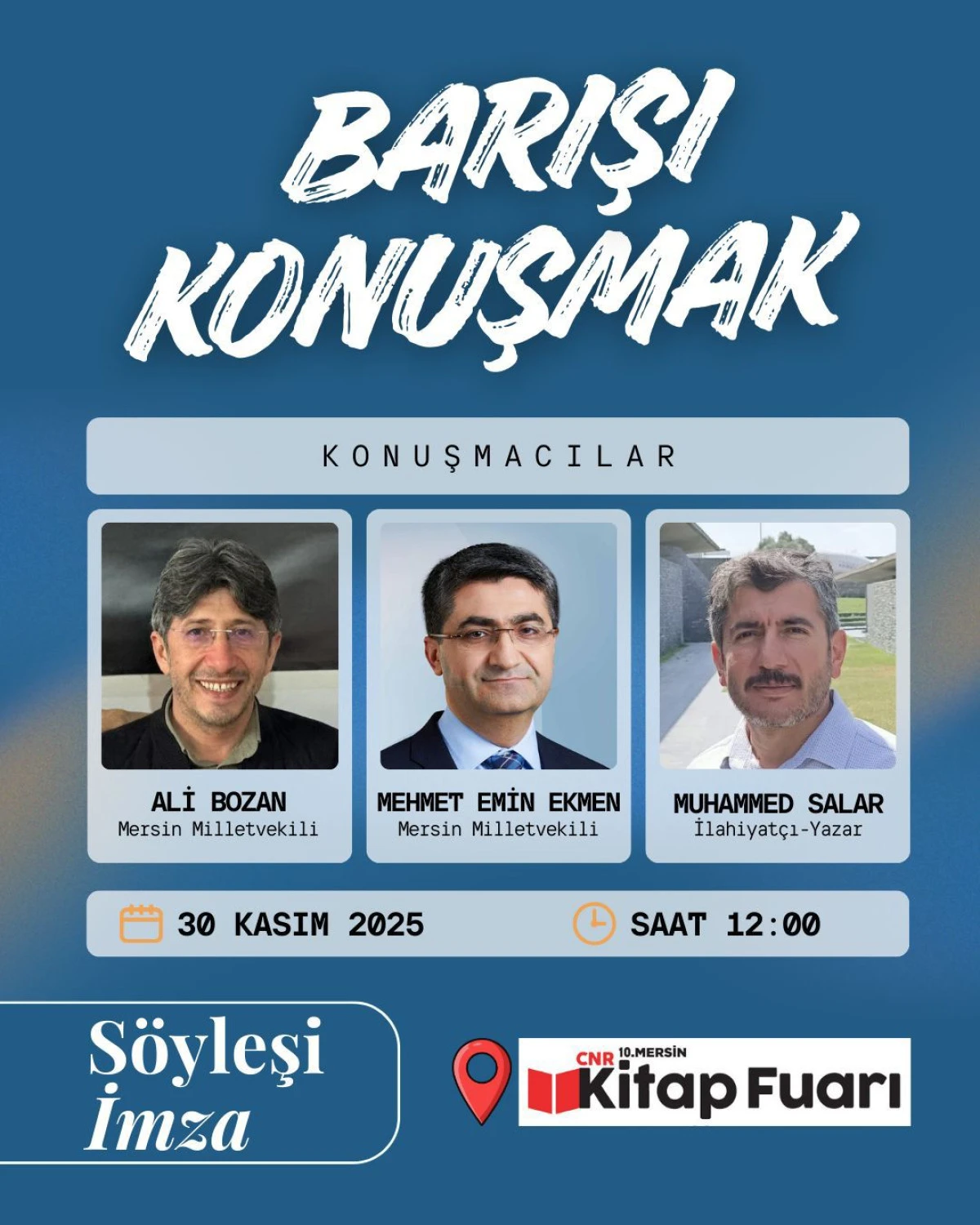DEVA PARTILI EKMEN, 10'UNCU MERSIN KITAP FUARI'NDA KONUŞACAK