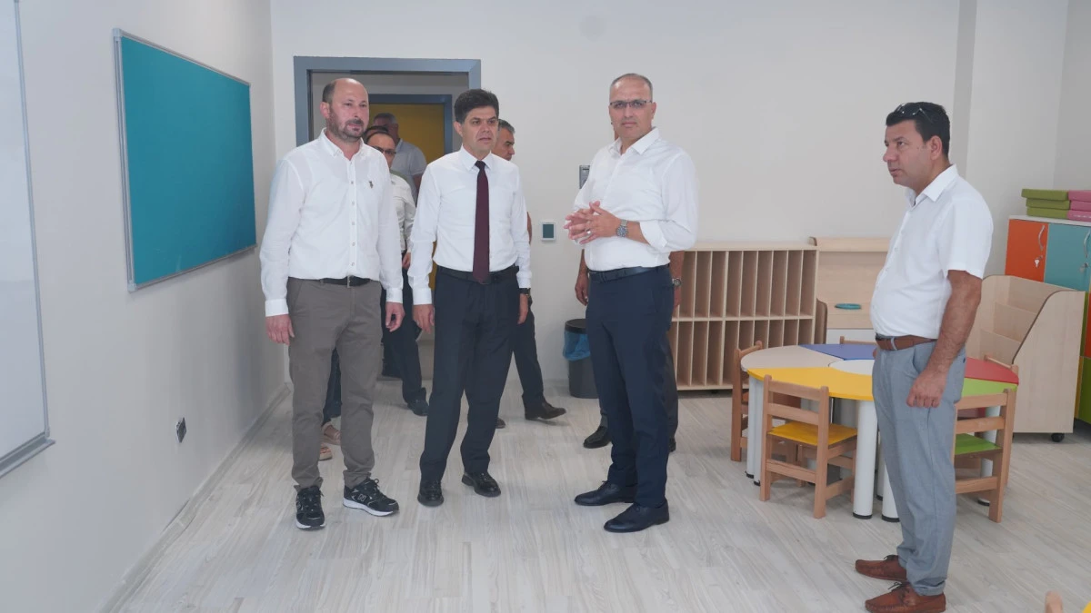 İL MİLL&Icirc; EĞİTİM M&Uuml;D&Uuml;R&Uuml; MUHAMMED &Ouml;ZDEMİRCİ, YAPIMI TAMAMLANAN T&Ouml;M&Uuml;K ANAOKULUNU ZİYARET ETTİ