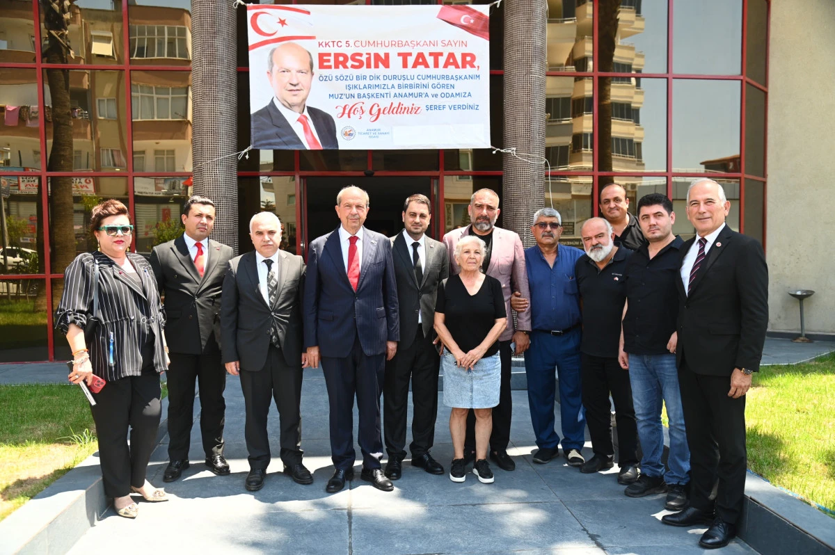 KKTC 5. CUMHURBAŞKANI TATAR ANAMUR BELEDİYESİ'Nİ ZİYARET ETTİ