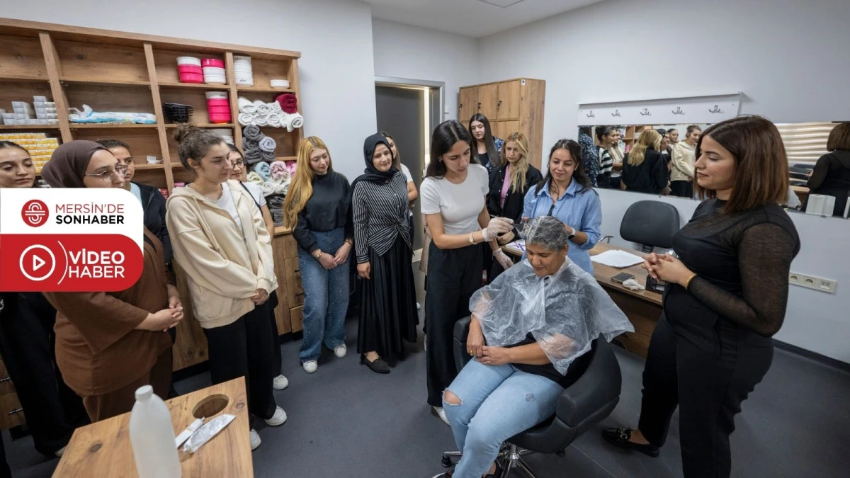 MERCEK’TE ‘SAÇ RENKLENDİRME’ KURSUNA YOĞUN İLGİ