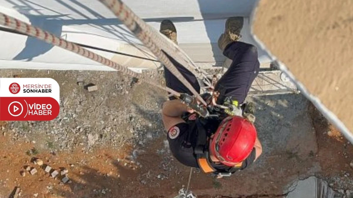 MERSİN B&Uuml;Y&Uuml;KŞEHİR İTFAİYESİ&rsquo;NDEN NEFES KESEN KURTARMA OPERASYONU