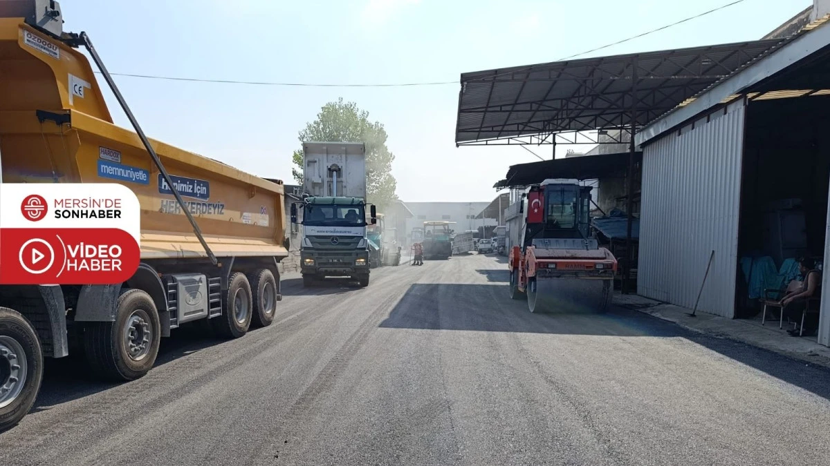 MERSİN B&Uuml;Y&Uuml;KŞEHİR TIRMIL SANAYİ SİTESİ&rsquo;NDE YOLLARI YENİLEDİ