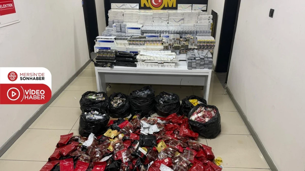 MERSİN POLİSİNDEN KA&Ccedil;AK SİGARA VE MAKARON OPERASYONU: 8 Ş&Uuml;PHELİ ŞAHIS YAKALANDI