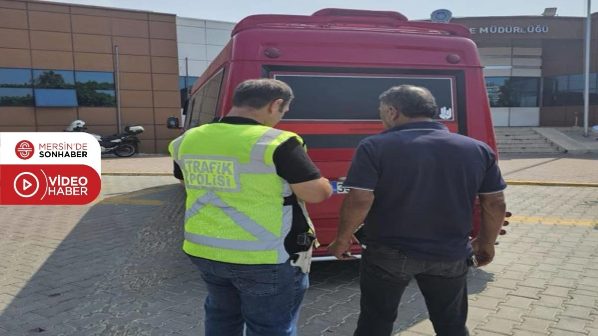 MERSİN&rsquo;DE KURAL İHLALİ YAPTIĞI BELİRLENEN MİNİB&Uuml;S S&Uuml;R&Uuml;C&Uuml;S&Uuml;NE İŞLEM