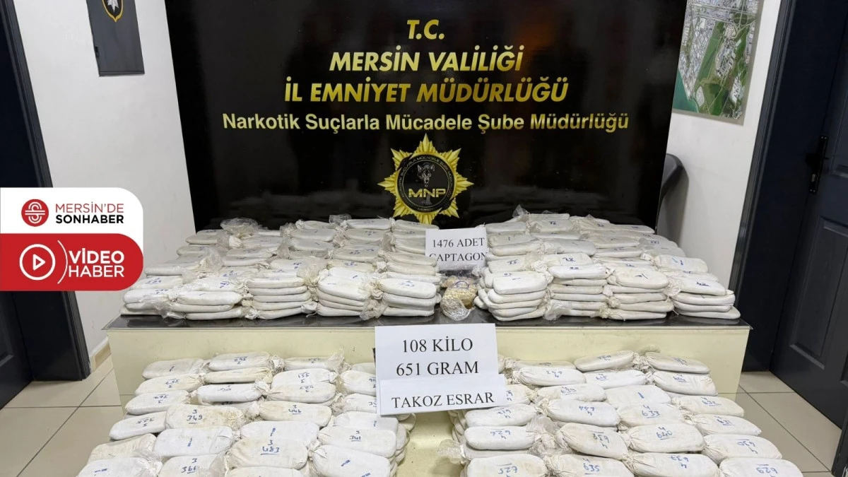 MERSİN&rsquo;DE UYUŞTURUCU OPERASYONU: 33 MİLYON TL DEĞERİNDE MADDE ELE GE&Ccedil;İRİLDİ