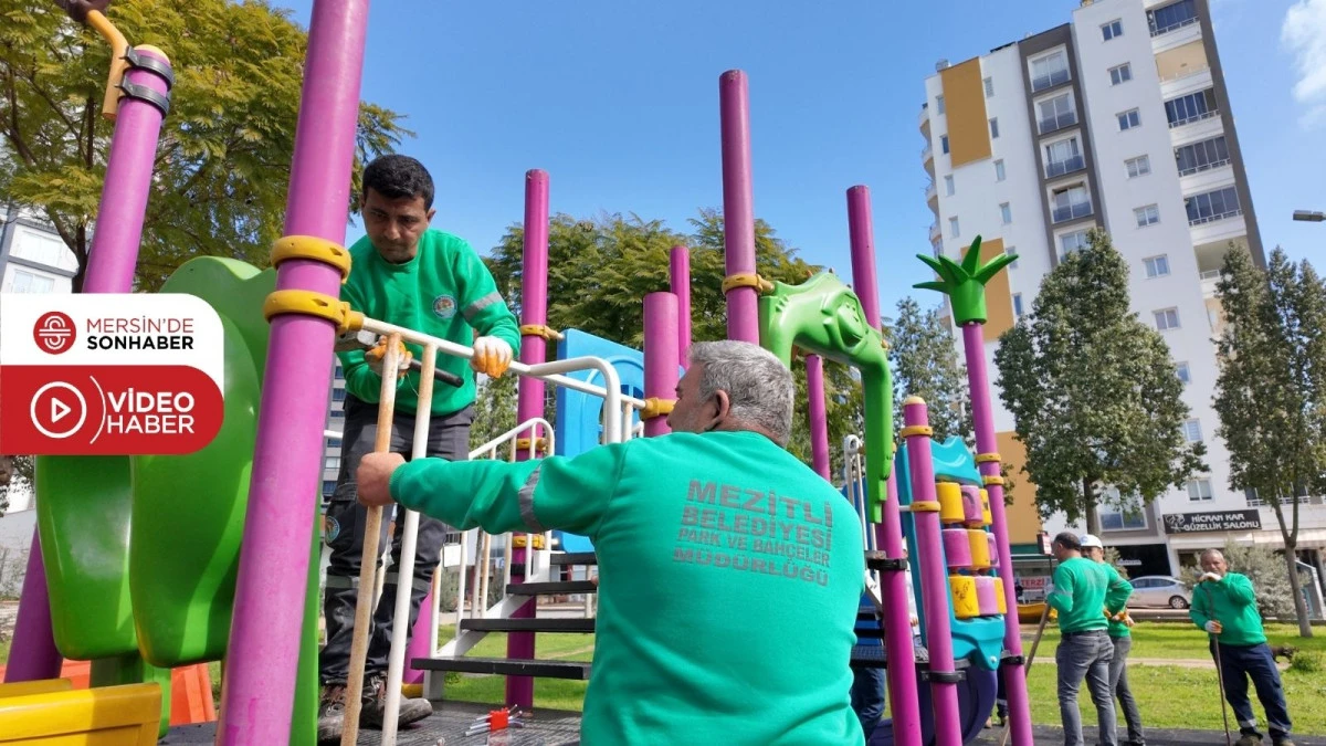 MEZİTLİ BELEDİYESİ&rsquo;NDEN PARKLARDA B&Uuml;Y&Uuml;K YENİLEME ATAĞI