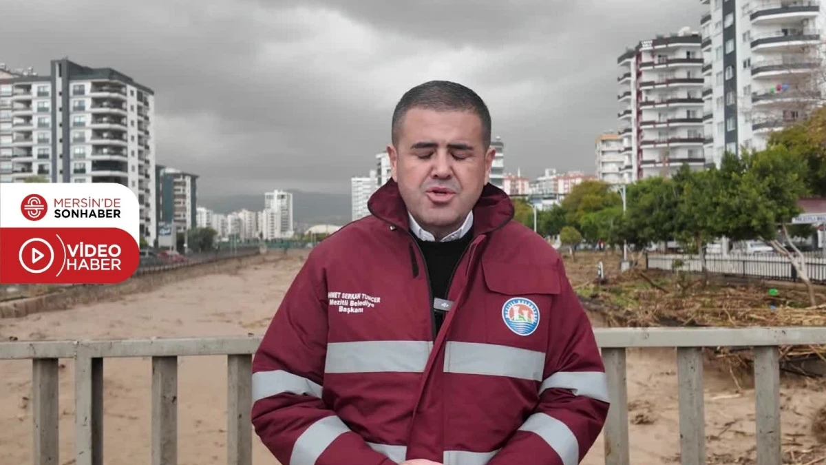 MEZİTLİ DERESİ&rsquo;NDE SEL: BAŞKAN TUNCER EKİBİYLE SAHADA İLK M&Uuml;DAHALE