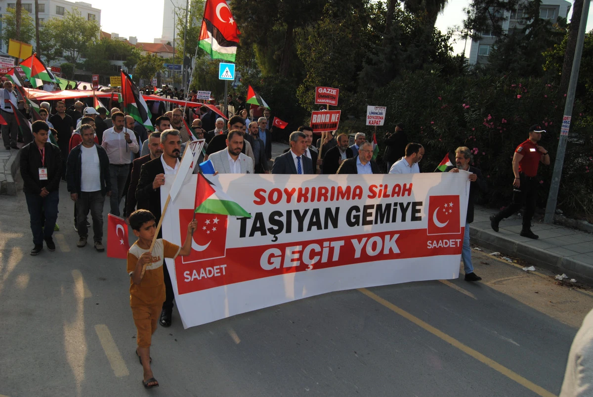 SAADET PARTİSİ MERSİN'DEN İSRAİL'E SERT TEPKİ: ‘SOYKIRIMA SİLAH TAŞIYAN GEMİYE GEÇİT YOK!’