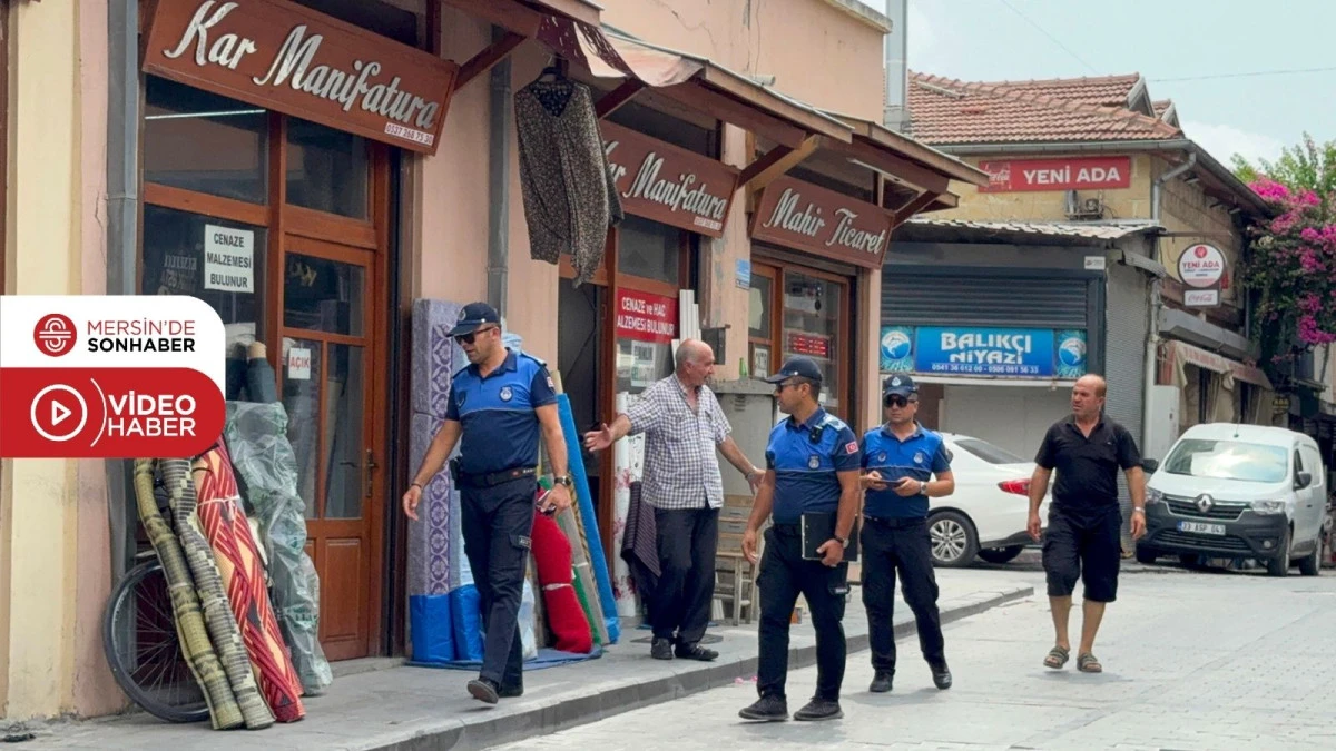 TARSUS’TA KALDIRIMLARI İŞGAL EDEN TEZGAHLARA MÜDAHALE EDİLDİ