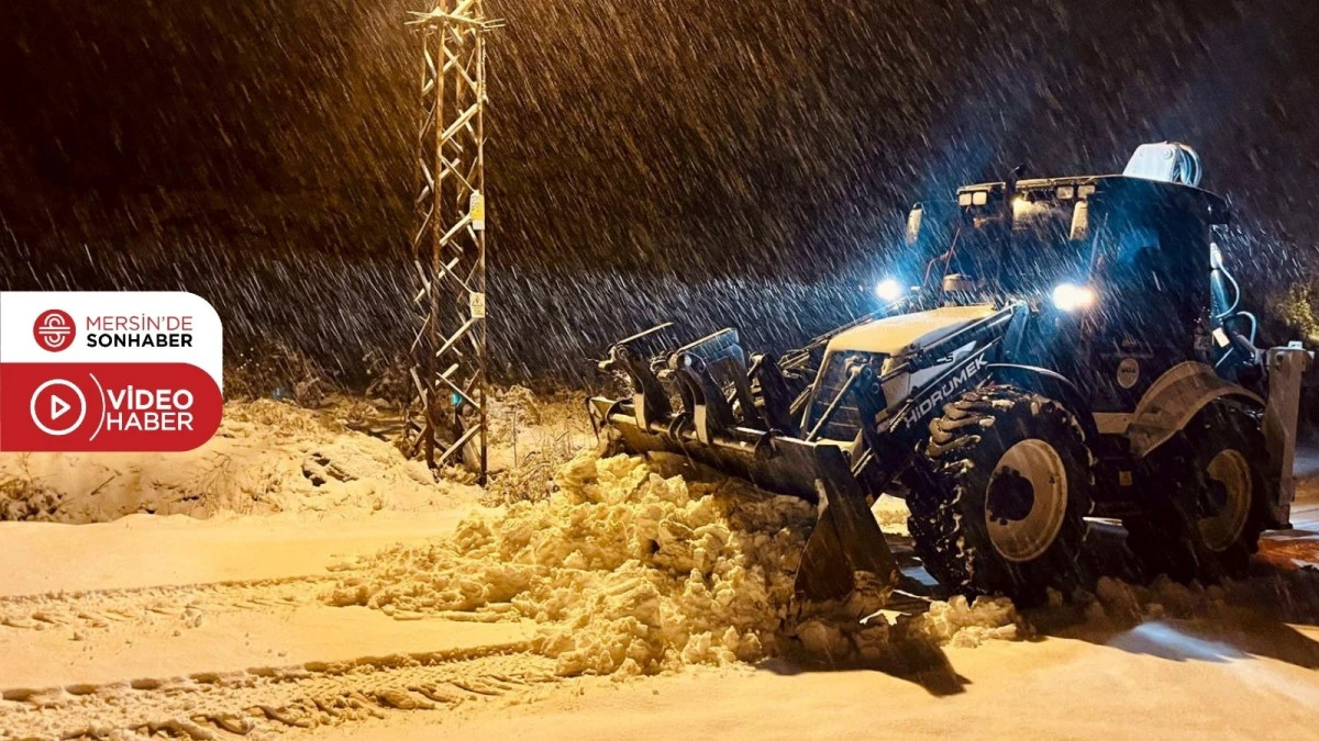 TOROSLAR BELEDİYESİ KARLI YOLLARI ULAŞIMA A&Ccedil;IYOR