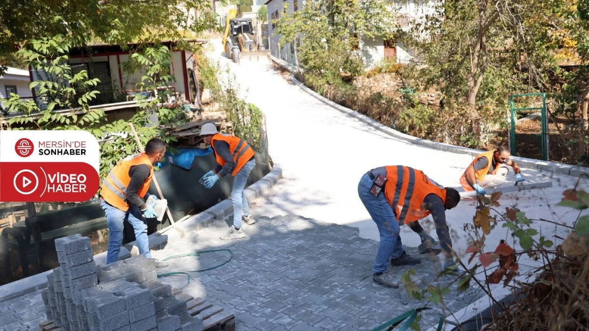 TOROSLAR BELEDİYESİ, YAYLA YOLLARINI KİLİT PARKEYLE YENİLİYOR