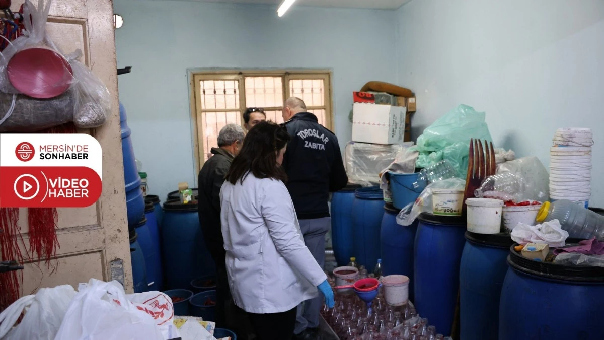 TOROSLAR ZABITASINDAN HALK SAĞLIĞINI TEHDİT EDEN MERDİVEN ALTI ŞALGAM İMALATHANESİNE M&Uuml;H&Uuml;R