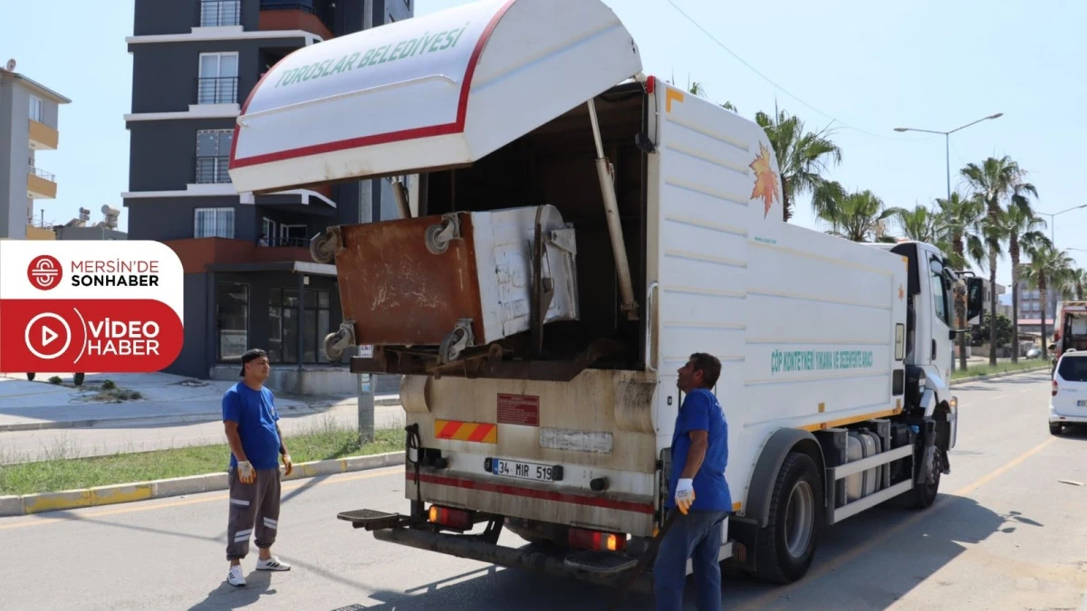 TOROSLAR&rsquo;DA &Ccedil;&Ouml;P KONTEYNERLERİ YIKANIP DEZENFEKTE EDİLİYOR