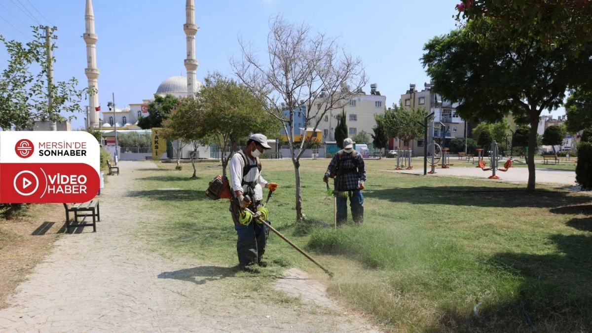 TOROSLAR&rsquo;IN PARK VE YEŞİL ALANLARINDA BAKIM &Ccedil;ALIŞMALARI HIZ KESMEDEN DEVAM EDİYOR