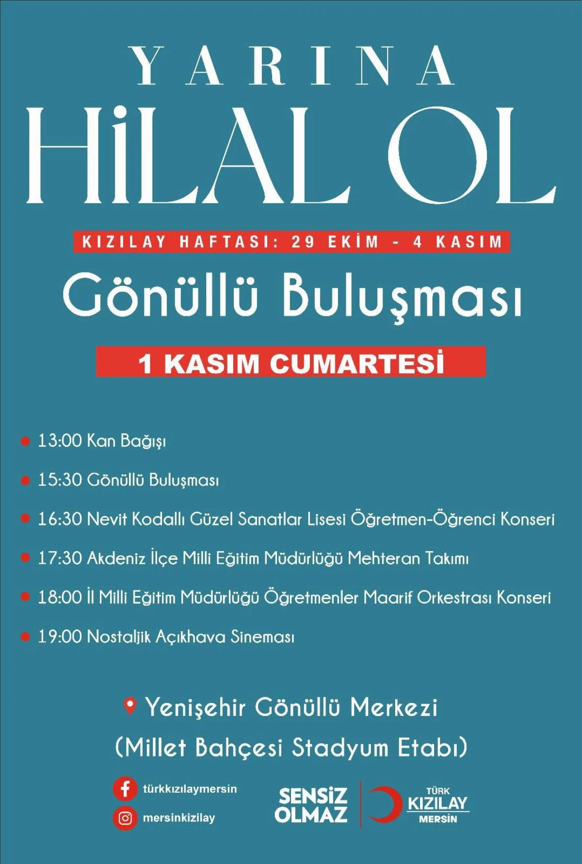 TÜRK KIZILAY MERSİN İL BAŞKANI LÜTFİ PARILTI: ‘YARINA HİLAL OL, BİR CANA UMUT OL’