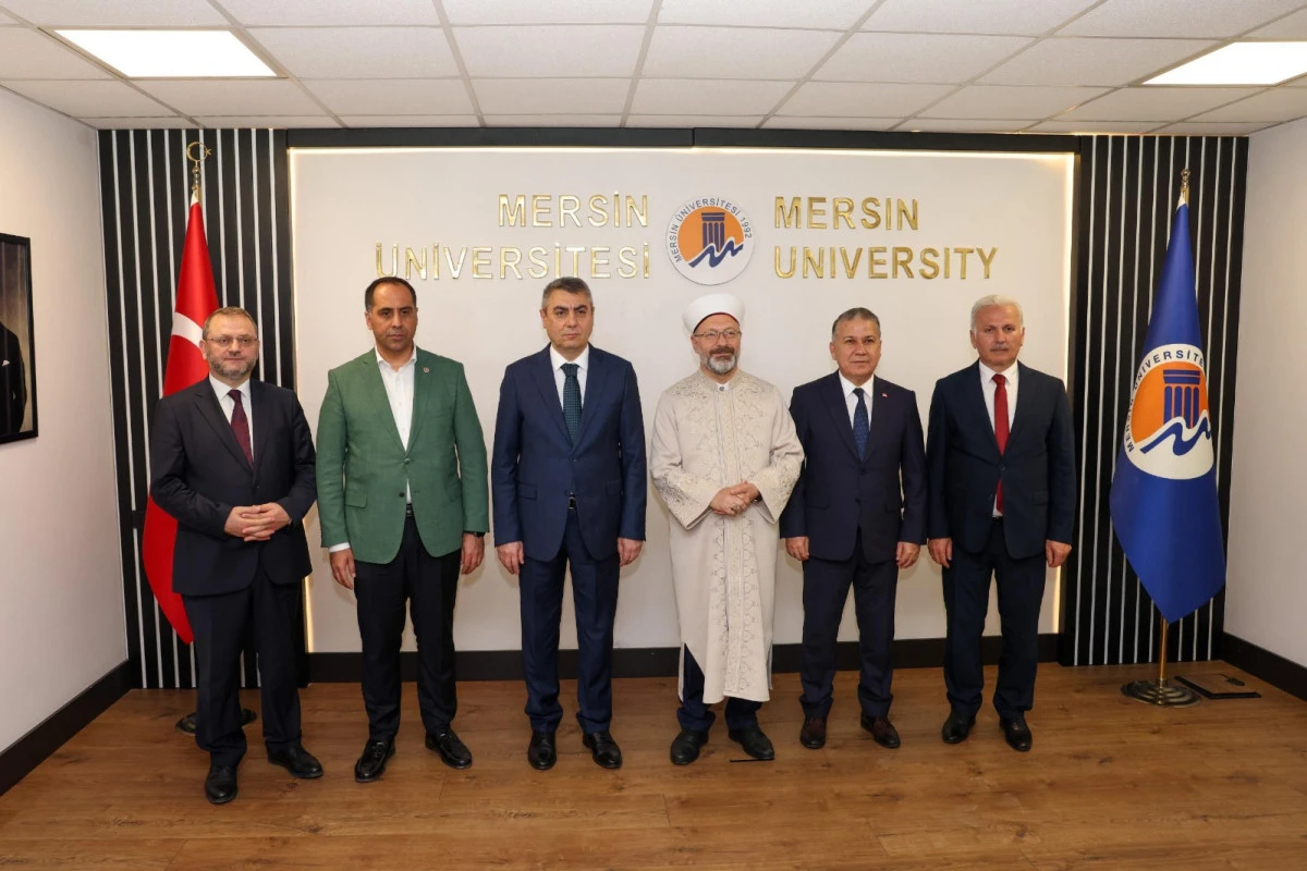 VALİ ATİLLA TOROS, DİYANET İŞLERİ BAŞKANI İLE MERSİN ÜNİVERSİTESİ’Nİ ZİYARET ETTİ, AVRUPA ŞAMPİYONU MİLLİ SPORCU GAMZE ALTUN’U KABUL ETTİ