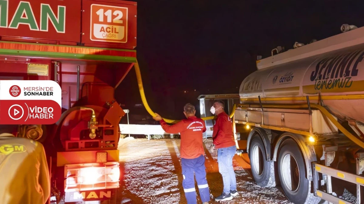 YENİŞEHİR BELEDİYESİ SİLİFKE’DE YANGIN SÖNDÜRME ÇALIŞMALARINA DESTEK VERDİ