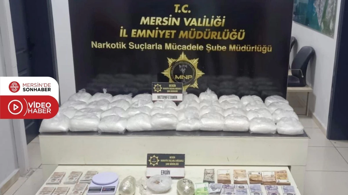 YÜKLÜ MİKTARDA METAMFETAMİN, EROİN VE DÖVİZ ELE GEÇİRİLDİ