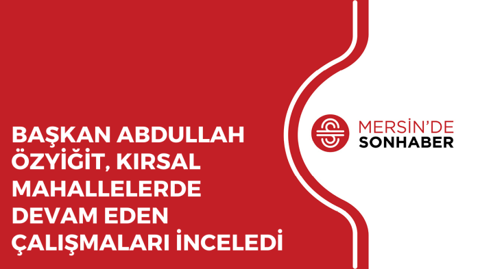 BAŞKAN ABDULLAH ÖZYİĞİT, KIRSAL MAHALLELERDE DEVAM EDEN ÇALIŞMALARI İNCELEDİ