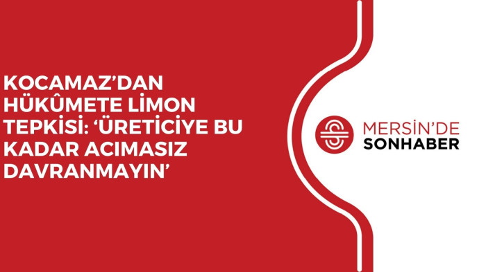 KOCAMAZ’DAN HÜKÛMETE LİMON TEPKİSİ: ‘ÜRETİCİYE BU KADAR ACIMASIZ DAVRANMAYIN’