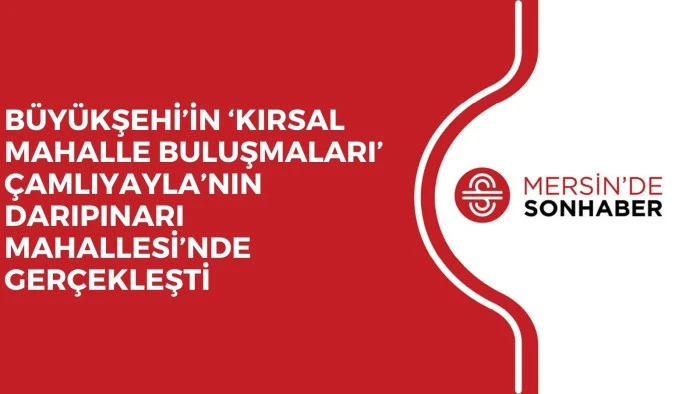 BÜYÜKŞEHİR’İN ‘KIRSAL MAHALLE BULUŞMALARI’ ÇAMLIYAYLA’NIN DARIPINARI MAHALLESİ’NDE GERÇEKLEŞTİ