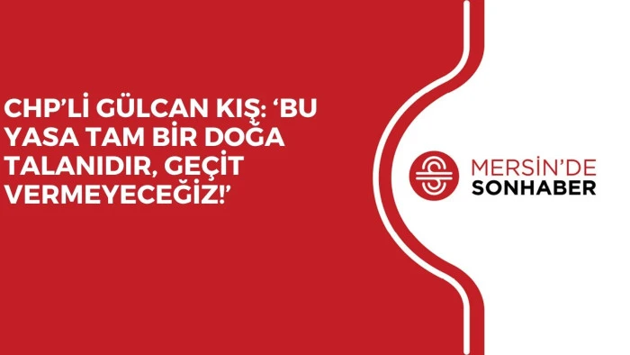 CHP’Lİ GÜLCAN KIŞ: ‘BU YASA TAM BİR DOĞA TALANIDIR, GEÇİT VERMEYECEĞİZ!’