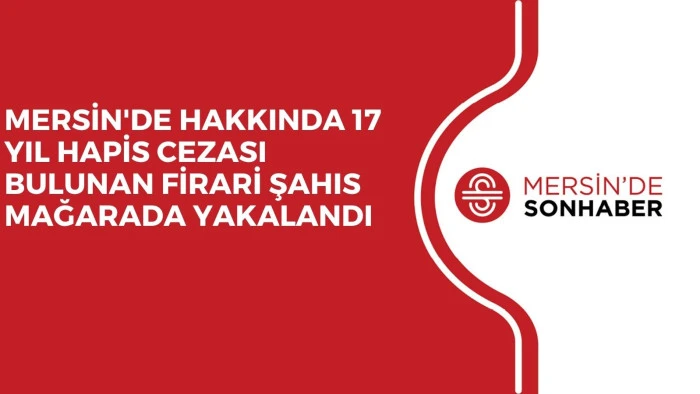 MERSİN'DE HAKKINDA 17 YIL HAPİS CEZASI BULUNAN FİRARİ ŞAHIS MAĞARADA YAKALANDI