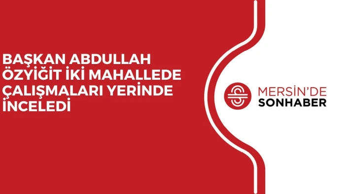 BAŞKAN ABDULLAH ÖZYİĞİT İKİ MAHALLEDE ÇALIŞMALARI YERİNDE İNCELEDİ