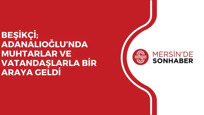 BEŞİK&Ccedil;İ; ADANALIOĞLU&rsquo;NDA MUHTARLAR VE VATANDAŞLARLA BİR ARAYA GELDİ