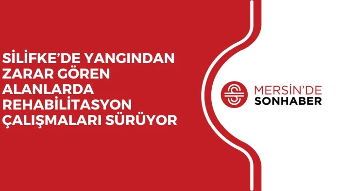 SİLİFKE’DE YANGINDAN ZARAR GÖREN ALANLARDA REHABİLİTASYON ÇALIŞMALARI SÜRÜYOR