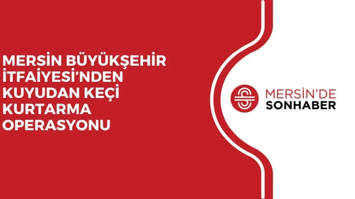MERSİN B&Uuml;Y&Uuml;KŞEHİR İTFAİYESİ&rsquo;NDEN KUYUDAN KE&Ccedil;İ KURTARMA OPERASYONU