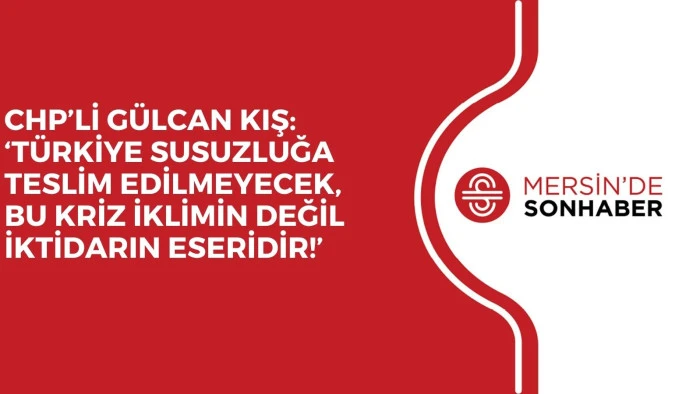 CHP’Lİ GÜLCAN KIŞ: ‘TÜRKİYE SUSUZLUĞA TESLİM EDİLMEYECEK,  BU KRİZ İKLİMİN DEĞİL İKTİDARIN ESERİDİR!’